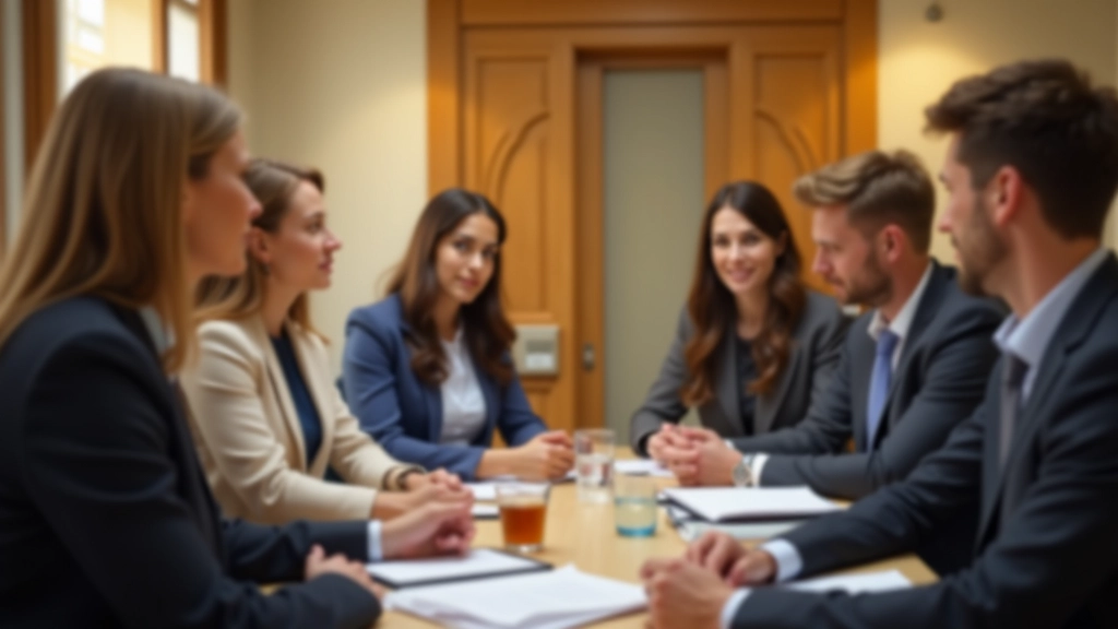 Professionals in een teamdiscussie