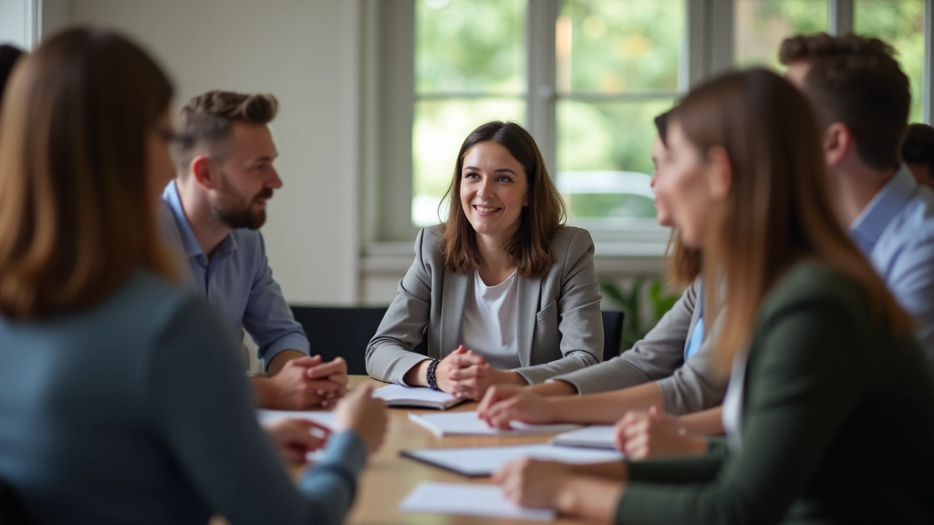 Groepstraining met diverse deelnemers in discussie