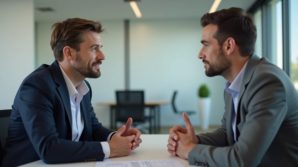 Twee collega's in gesprek, één stelt vragen, ander antwoordt, open communicatie
