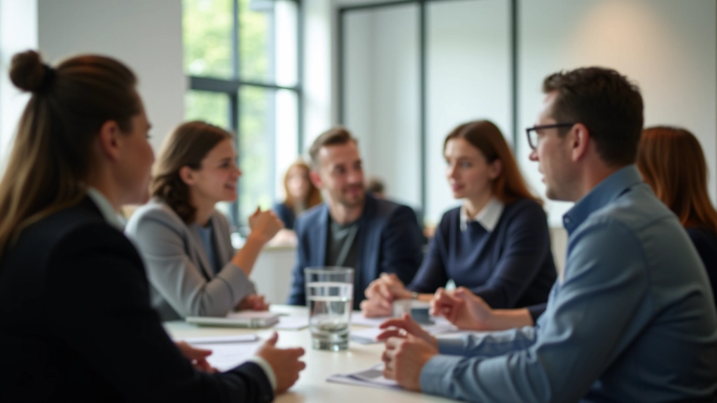 Interactieve trainingsomgeving met deelnemers in gesprek
